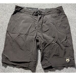 Greyson‎ Indian Wells Board Shorts Men Size 35 Black Unlined 9" Inseam